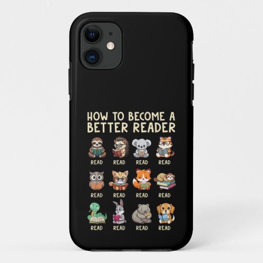 Wie man ein besserer Leser wird, Buch lustige Tier Case-Mate iPhone Hülle (Rückseite)