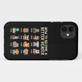 Wie man ein besserer Leser wird, Buch lustige Tier Case-Mate iPhone Hülle (Rückseite (Horizontal))