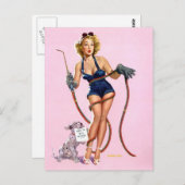 Wie man ein Schweißer Vintages Button wird Postkarte (Vorne/Hinten)