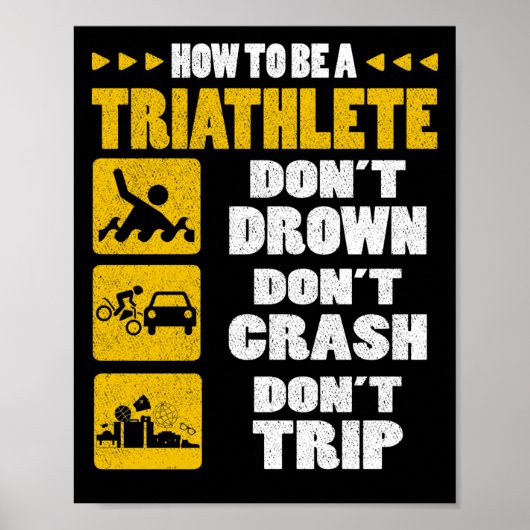 Wie man ein Triathlet sein soll, nicht ertrinken, Poster (Vorne)