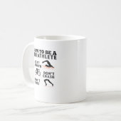 Wie man ein Triathlete Triathlon ist Kaffeetasse (Vorderseite Links)
