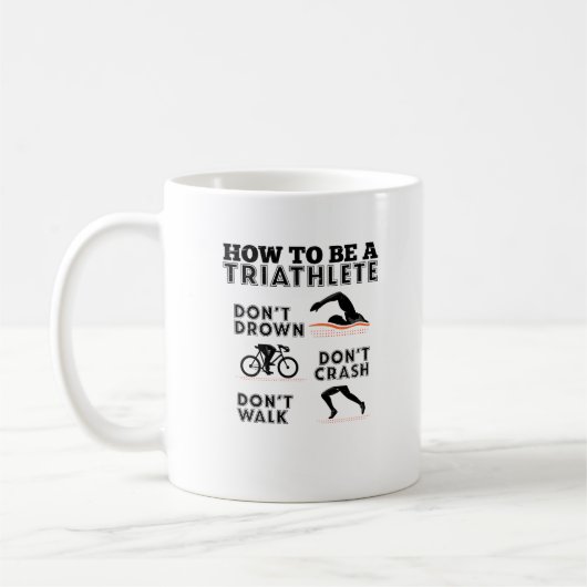 Wie man ein Triathlete Triathlon ist Kaffeetasse (Links)