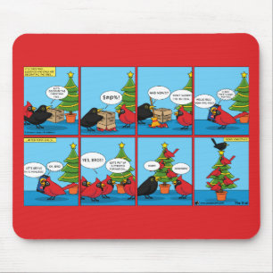 Wie man ein Weihnachtsbaum-Comic dekoriert Mousepad