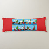 Wie man ein Weihnachtsbaum-Comic dekoriert Seitenschläferkissen (Rückseite)