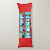 Wie man ein Weihnachtsbaum-Comic dekoriert Seitenschläferkissen (Rückseite (Vertikal))