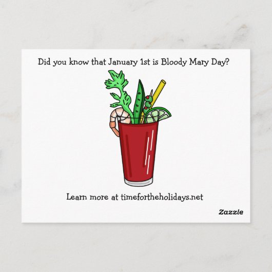 Wie man eine blutige Mary-Rezept-Karte macht Postkarte (Rückseite)