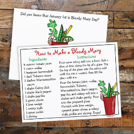 Wie man eine blutige Mary-Rezept-Karte macht Postkarte