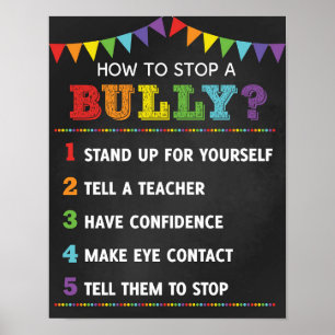 Wie man eine Bully School Anti-Bully-Kampagne stop Poster