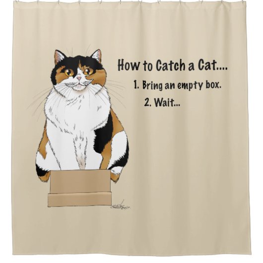 Wie man eine Katze fängt Duschvorhang (Vorderseite)