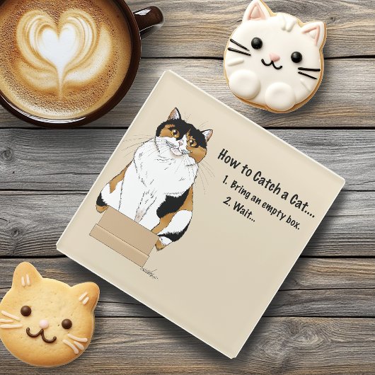 Wie man eine Katze fängt Glasuntersetzer