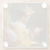 Wie man eine Königin ist Glasuntersetzer (Rückseite)