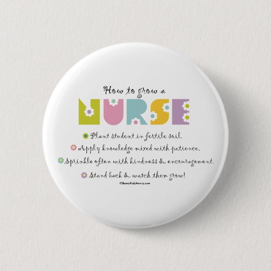 Wie man eine Krankenschwester wächst Button (Vorderseite)