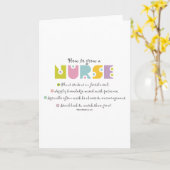 Wie man eine Krankenschwester züchtet Karte (Gelbe Blume)