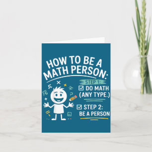 Wie man eine Mathe-Person ist Lustiger Lehrer Schü Karte