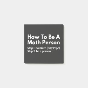 Wie man eine Mathematik-Person ist Post-it Klebezettel
