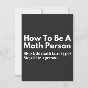 Wie man eine Mathematik-Person wird Dankeskarte