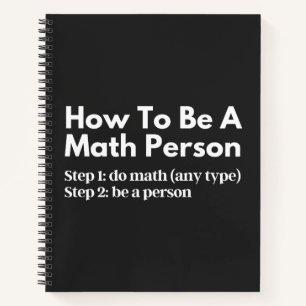 Wie man eine Mathematik-Person wird Notizblock