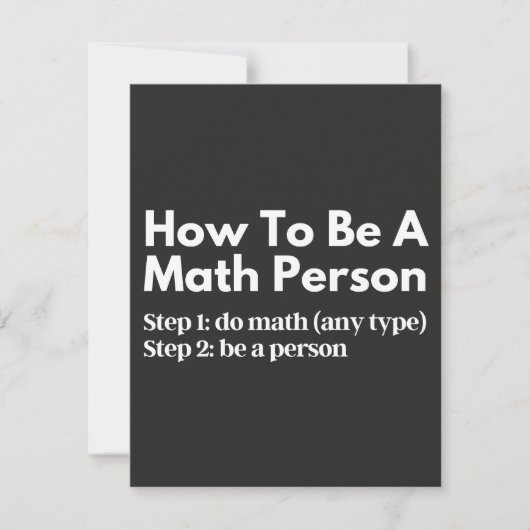 Wie man eine mathematische Person ist Dankeskarte (Vorderseite)