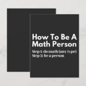 Wie man eine mathematische Person ist Dankeskarte (Vorne/Hinten)
