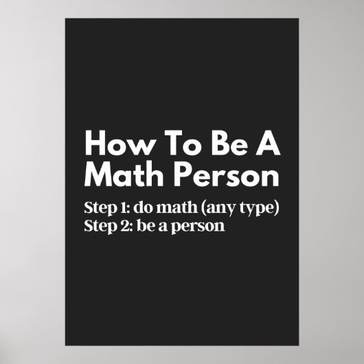Wie man eine mathematische Person ist Poster (Vorne)