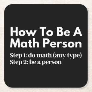 Wie man eine mathematische Person ist Rechteckiger Pappuntersetzer