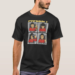 Wie man eine Mulle für Männer anbaut, wird hinten T-Shirt