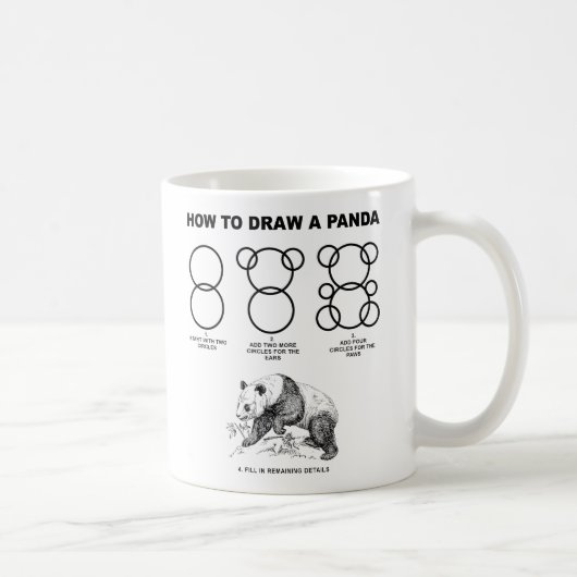 Wie man eine Panda-lustige Tasse zeichnet (Rechts)