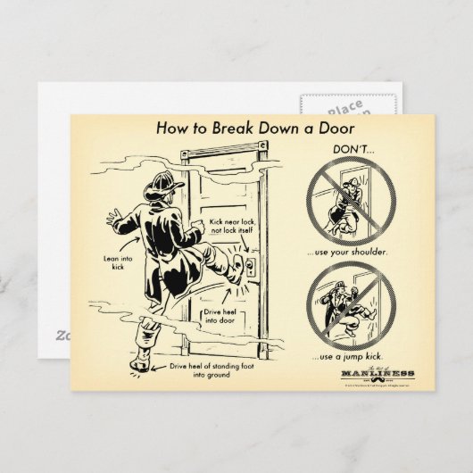 Wie man eine Postkarte abbricht (Vorne/Hinten)