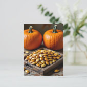 Wie man eine Rezeptionskarte für getoastete Kürbis Postkarte (Stehend Vorderseite)