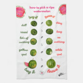 Wie man eine Ripe Watermelon wählt - Wasserfarben- Geschirrtuch (Vertikal)