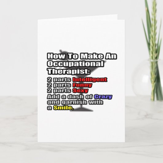 Wie man einen Berufstherapeuten macht Karte (Vorderseite)