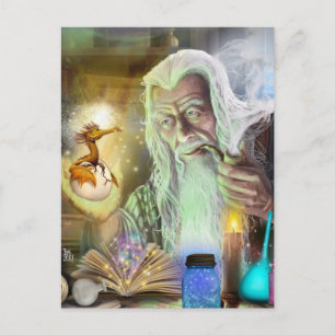 Wie man einen Drachen macht Postkarte