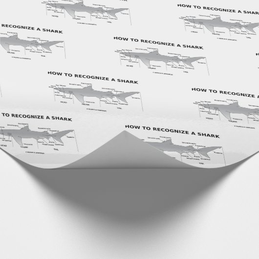 Wie man einen Haifisch erkennt (Biologie-Spaß) Geschenkpapier (Ecke)