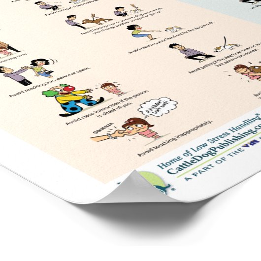 Wie man einen Hund begrüßt (und was zu vermeiden i Poster (Ecke)