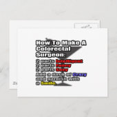 Wie man einen Kolorektalchirurgen macht Postkarte (Vorne/Hinten)