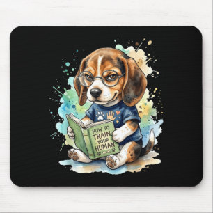 Wie man einen Menschen trainiert, lustiger Beagle Mousepad