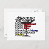 Wie man einen Psychiater macht Postkarte (Vorne/Hinten)