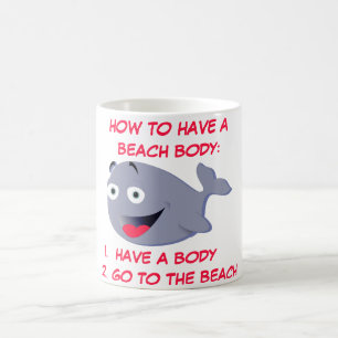 Wie man einen Strandkorpus hat, lustiger Sommer Kaffeetasse