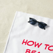 Wie man einen Strandkorpus hat, lustiger Sommer Strandtuch (Beispiel)