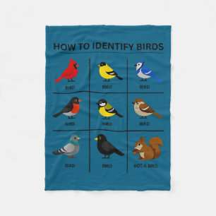 Wie man einen Vogel identifiziert lustige Vogelbeo Fleecedecke