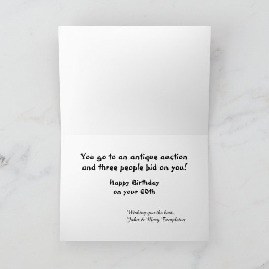 Wie man erkennen kann, ob man alt wird zum Geburts Karte (Innenseite)