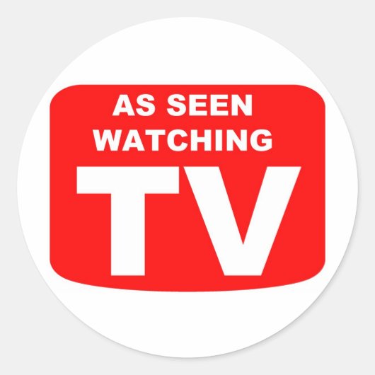 Wie man Fernsehen sieht Runder Aufkleber (Vorderseite)
