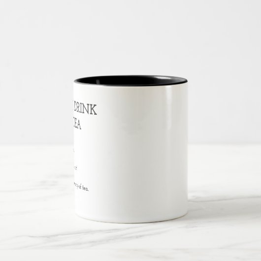 Wie man heißen Tee trinkt Zweifarbige Tasse (Mittel)