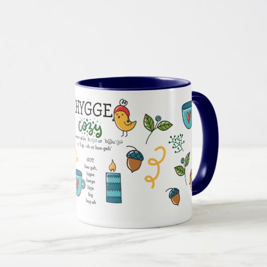 Wie man HYGGE Funny Folk Art Doodle Custom Tasse S (VorderseiteRechts)