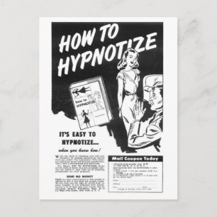 Wie man hypnotisiert postkarte
