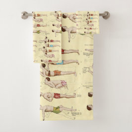 Wie man lustige französische Vintage Badhandtuch Set