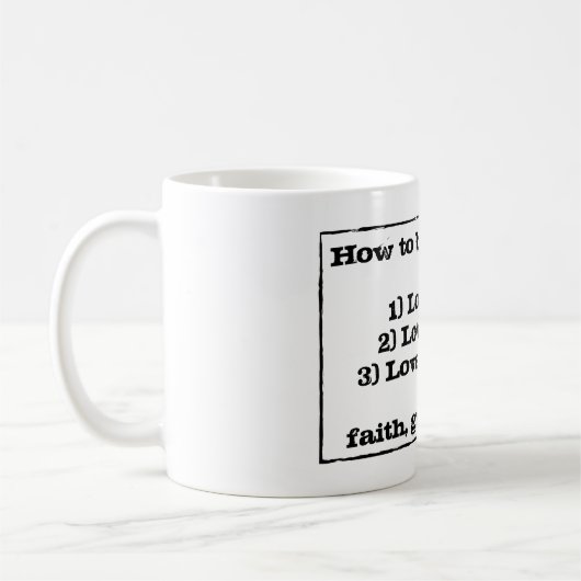 Wie man lutherische Kaffee-Tasse ist Kaffeetasse (Links)