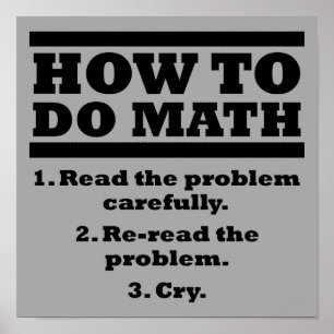 Wie man Mathe lustig macht Poster Schild