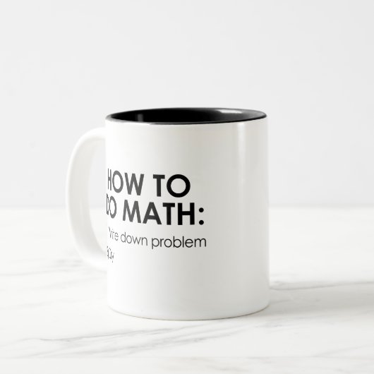Wie man Mathe tut Zweifarbige Tasse (Vorderseite Links)