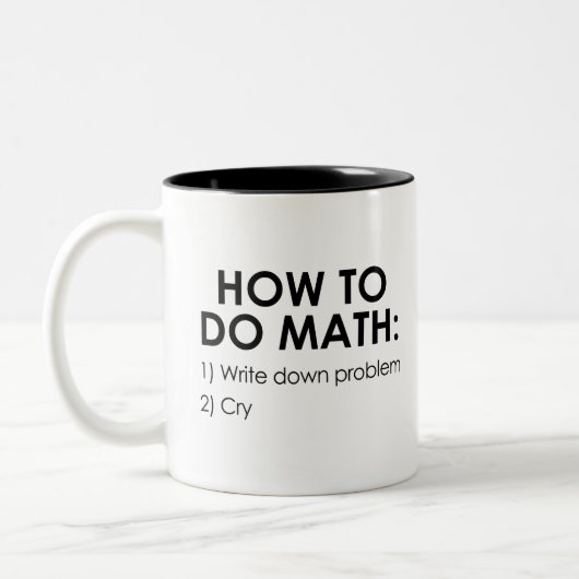 Wie man Mathe tut Zweifarbige Tasse (Links)